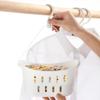 White Shower Storage Basket Hangable Sundries Hanging Basket Portable Sink Holder  Kitchen