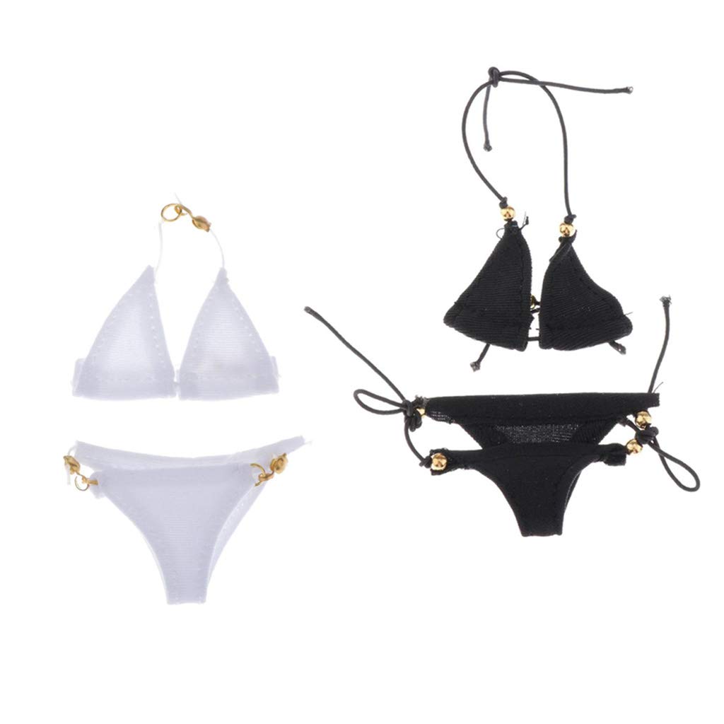 F Fityle Scale Female Doll Figure 2 Sets 1/6 Clothes, Bra, Panties, Underwear, Briefs, Bikini, 12-Inch Outfit,