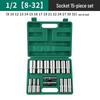 Green Forest 12.5mm Hexagonal Extended Socket for 1/2" Ratchet Wrench