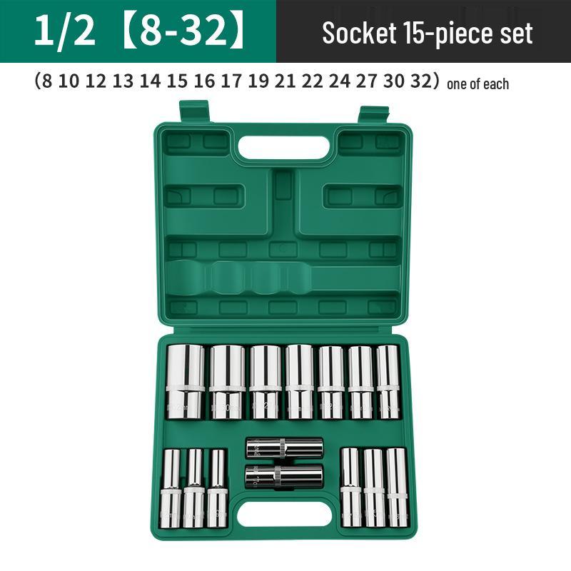 Green Forest 12.5mm Hexagonal Extended Socket for 1/2" Ratchet Wrench