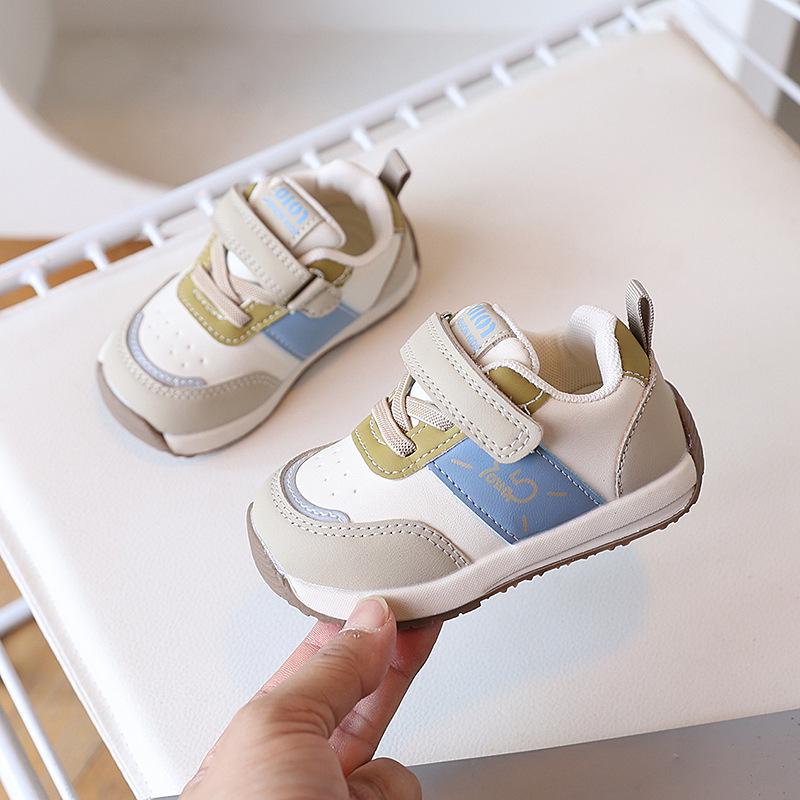 Unisex 2026 Spring Leather Baby Walking Shoes - Soft Sole, Non-slip Toddler Shoes