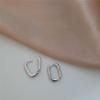 925 Sterling Silver U-shaped Geometry Stud Earrings For Woman Vintage Earrings Party Jewelry Accessories Jewellery