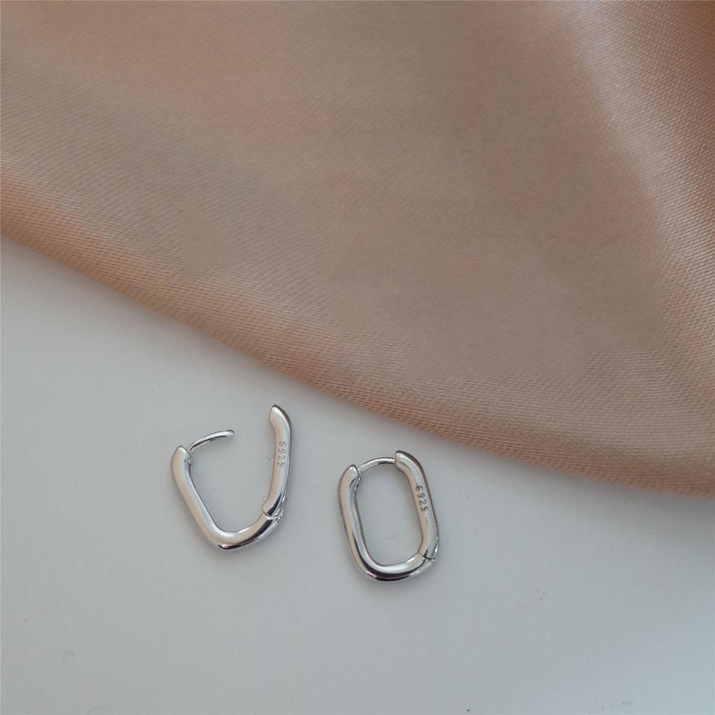 925 Sterling Silver U-shaped Geometry Stud Earrings For Woman Vintage Earrings Party Jewelry Accessories Jewellery