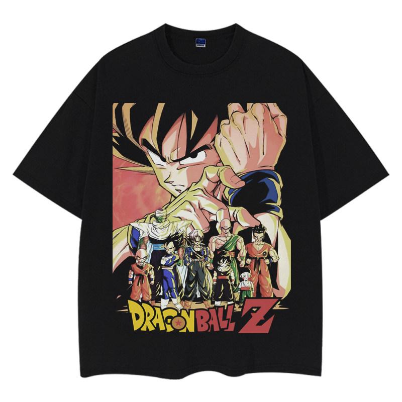 Dragon Ball Tshirt Mens Pure Cotton Casual  Round Neck Tshirt Short Sleeve Clothing Summer Sports Casual Short Sleeve Top