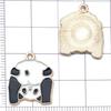 30 Mixed Black & White Enamel Panda Charms for DIY Jewelry
