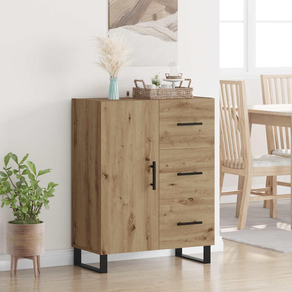 Sideboard Artisan Eiche 69,5 x 34 x 90 cm Verbundwerkstoff und Eisen