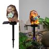 Solar Garden Led Hedgehog Figurine Lamp With Waterproof For Landscape Decoration