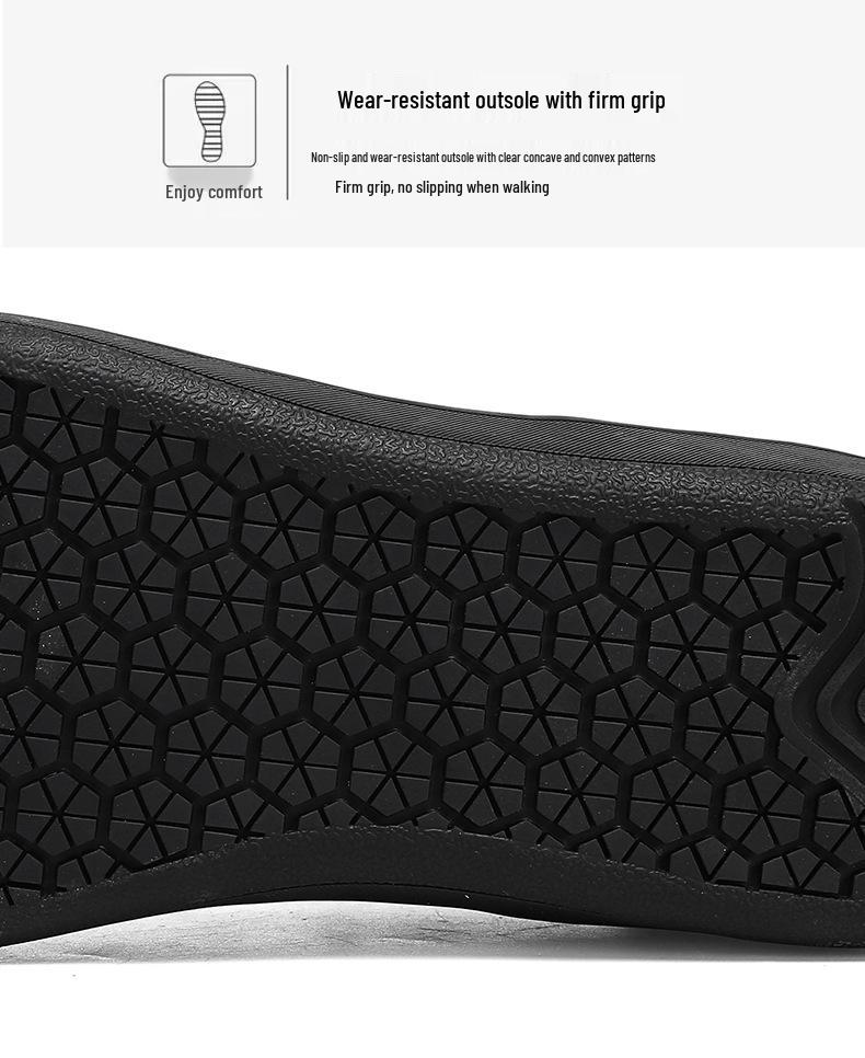 Übergröße Herren Barfußschuhe für breite Füße mit Gummisohle und weichem Obermaterial