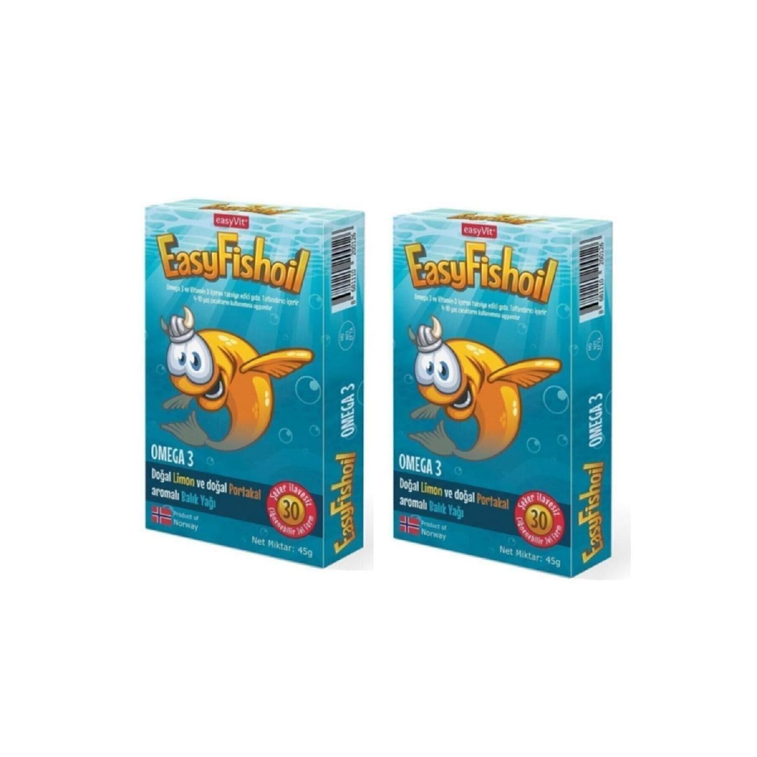 

Easyfishoil Fish Oil Chewable Orange And Lemon Flavored 30 Tablets X 2 Pieces