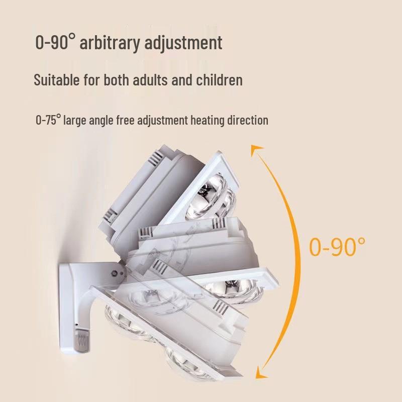 Shenhua Infrared Wall-Mounted Yuba Bathroom Heater: Waterproof, Explosion-Proof, Punch-Free, Five-Lamp Design.