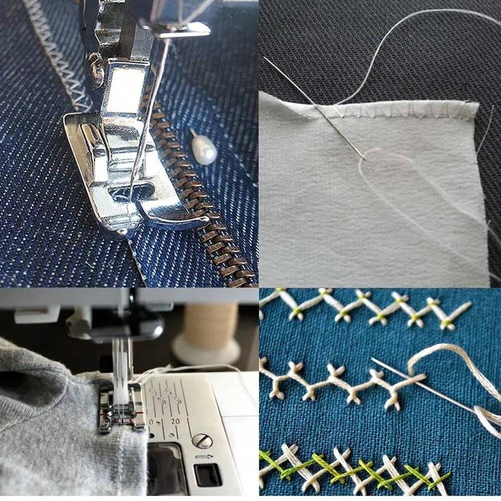 Sewing Thread 100% Polyester Spools 2 Colors 3000 Yards Wiring Denim Line Sewing Thread for Serger Sewing Machine