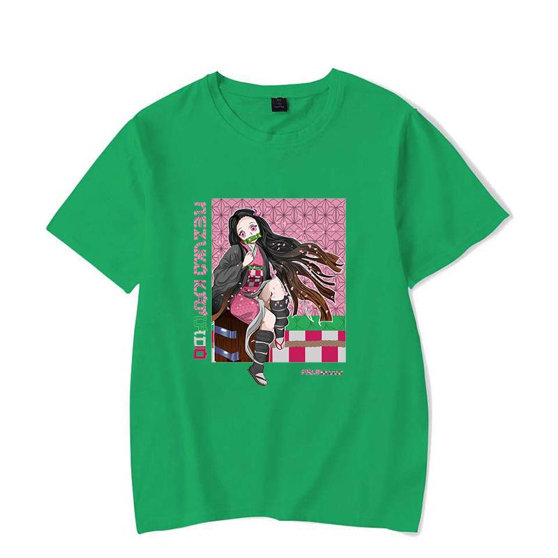 

New Anime T Shirt Kamado Nezuko Print T-shirt Unisex Summer Casual O-neck Lady Female Clothing Short Sleeve Tees 4XL