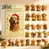 Holiday Countdown Blind Acrylic Ornaments Calendar with Christmas Advent Box 2026 24 Dog 2D Flat