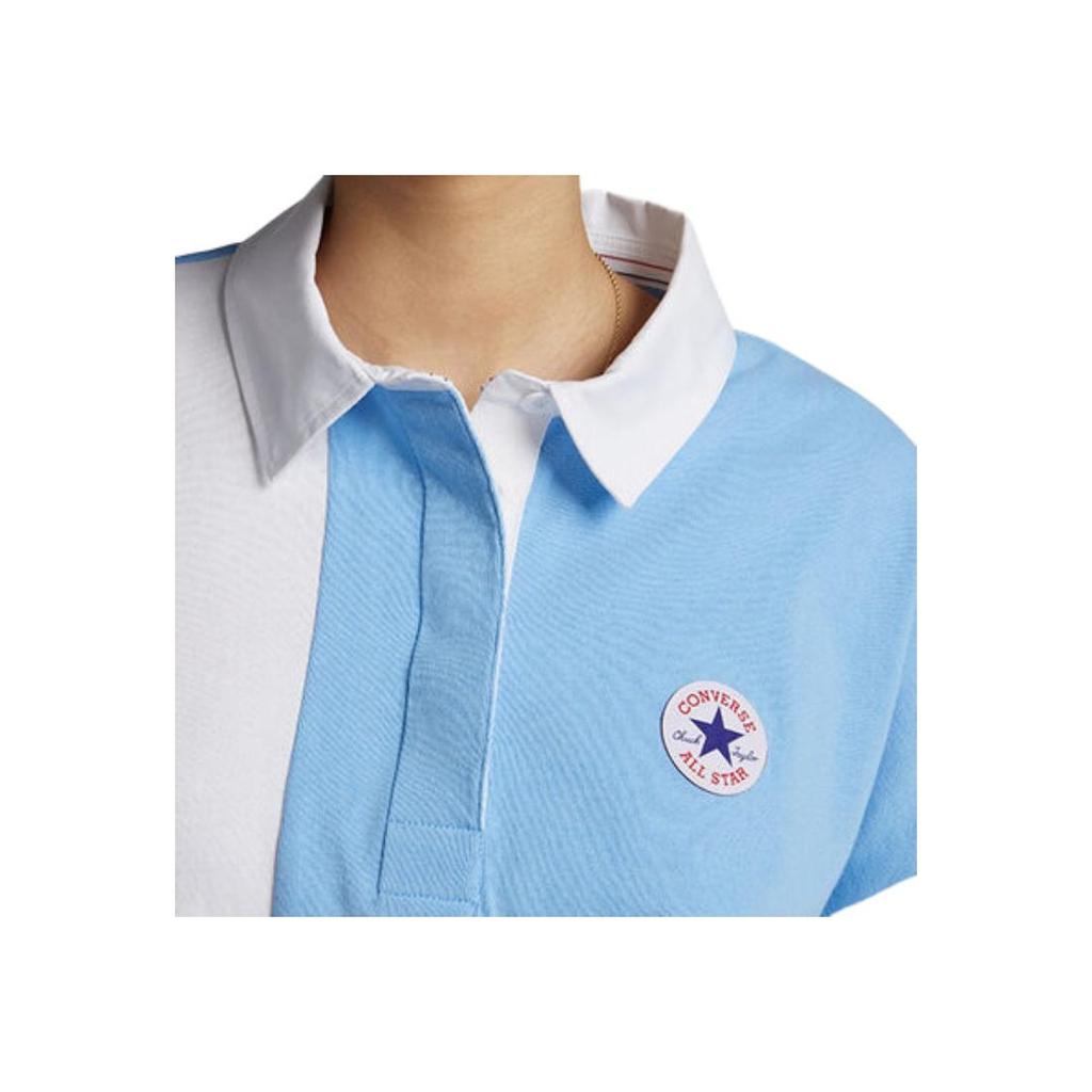 New Converse Polo Shirts Women's Blue 10025192-A01