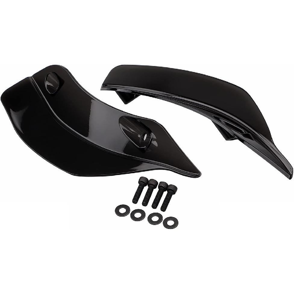 Black Side Wings Upper Fairing Wind Air Deflector for Harley Road Glide FLTRX Special FLTRXS 2015-2023