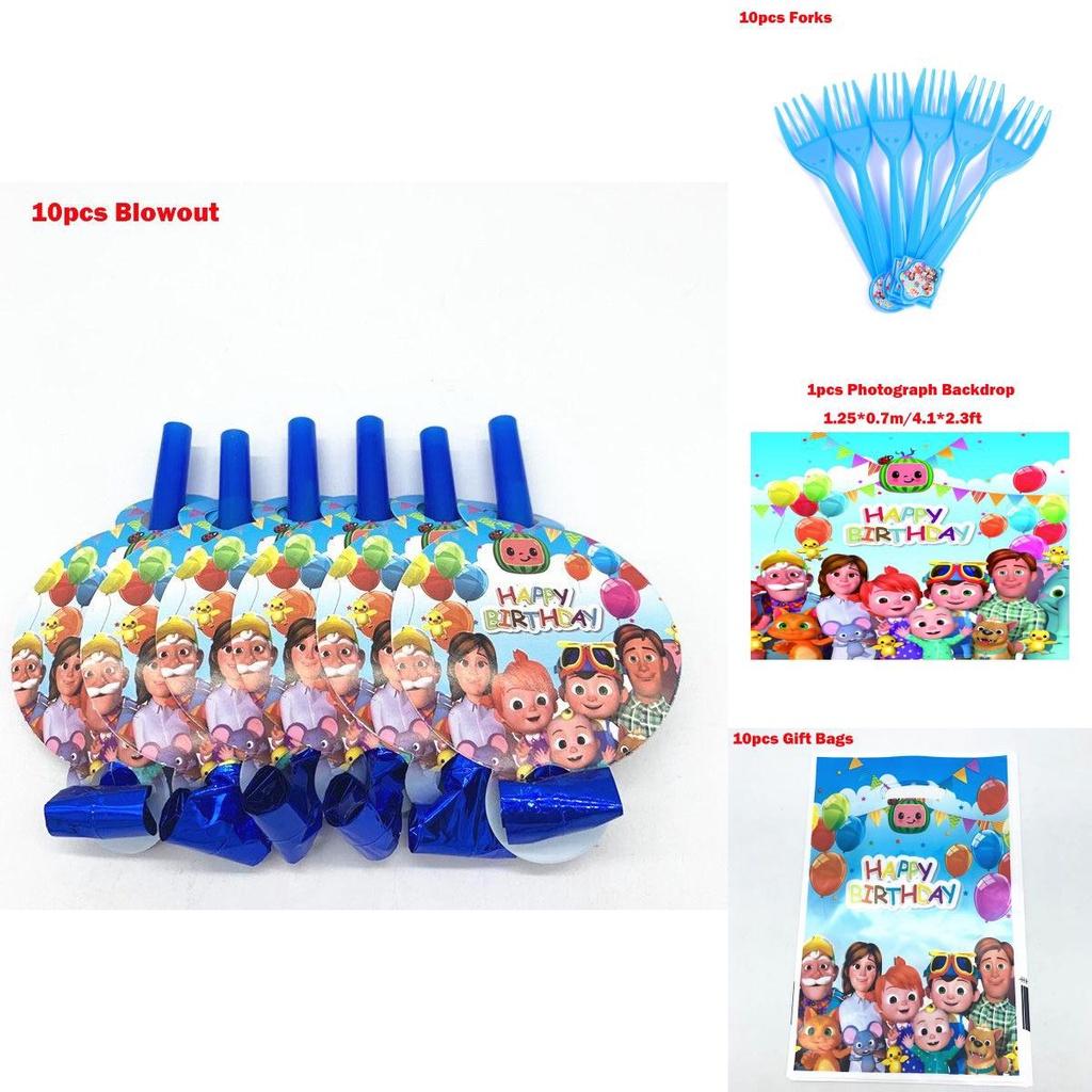 Vibrant Family Birthday Party Supplies Set With Cheerful Plates And Decor Elements