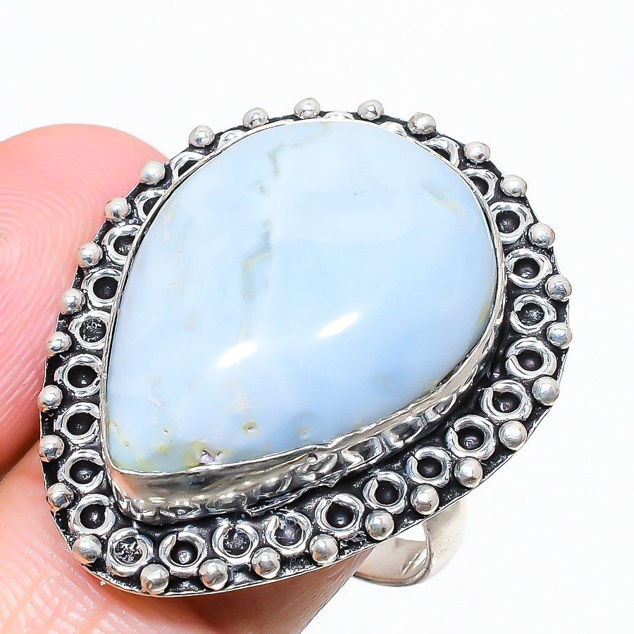 

Ювелирное кольцо из стерлингового серебра 925 пробы с опалом Owhyee, размер 10 B1N16 10 синий