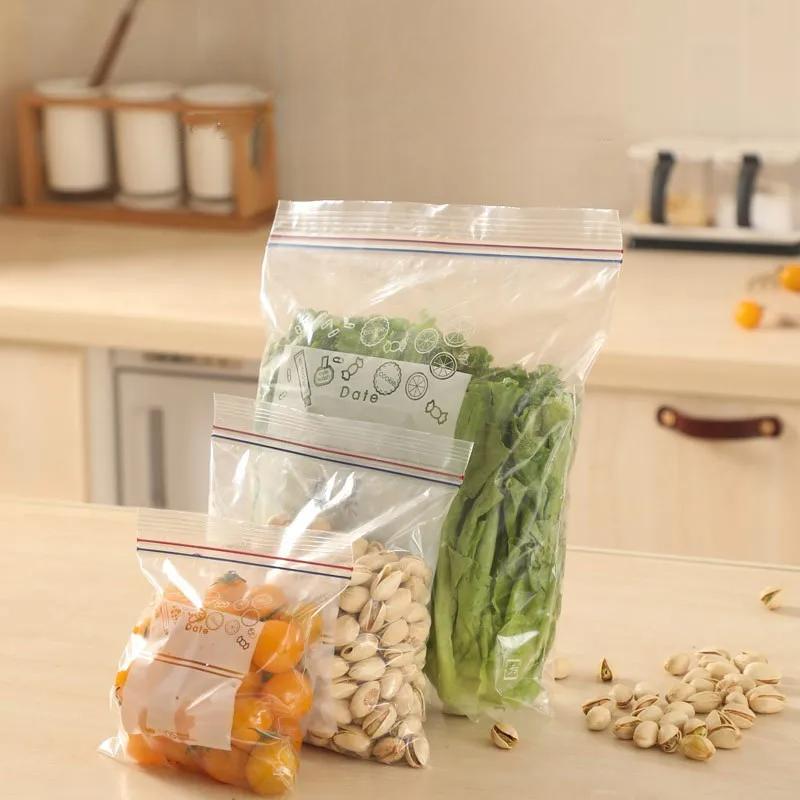 Thickened Food-Grade Storage Bags with Double Ribs: Ideal for Refrigeration, Freezing & Fresh-Keeping