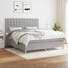 Exclusive House - Bed Slat Base with Mattress Light Grey 180x200cm Fabric