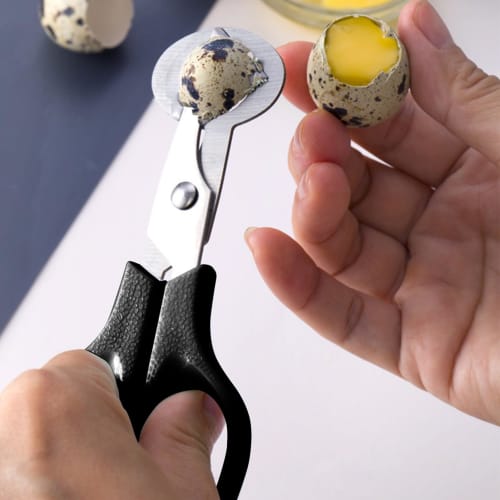 Quail Egg Scissors - Quail Egg Scissors - Stainless Steel Quail Egg Cutter | Quail Egg Cracker, Egg Shell Separator with Handle | Small Quail Egg Peel
