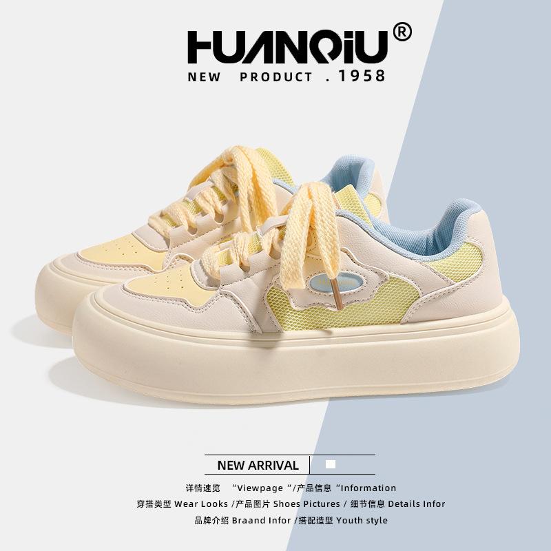Global platform shoes women's XHQ-G398W new summer mesh breathable board shoes casual student board shoes women