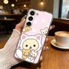 Cute R-Relax B-Bear Phone Case For Samsung Galaxy S24 S25 S23 S22 S21 Plus S24 S25 Transparent Cover Case