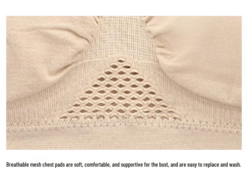 Ahh Genie Breathable Mesh Sports Bra - No Wire, Plus Size Women's Yoga and Fitness Bra