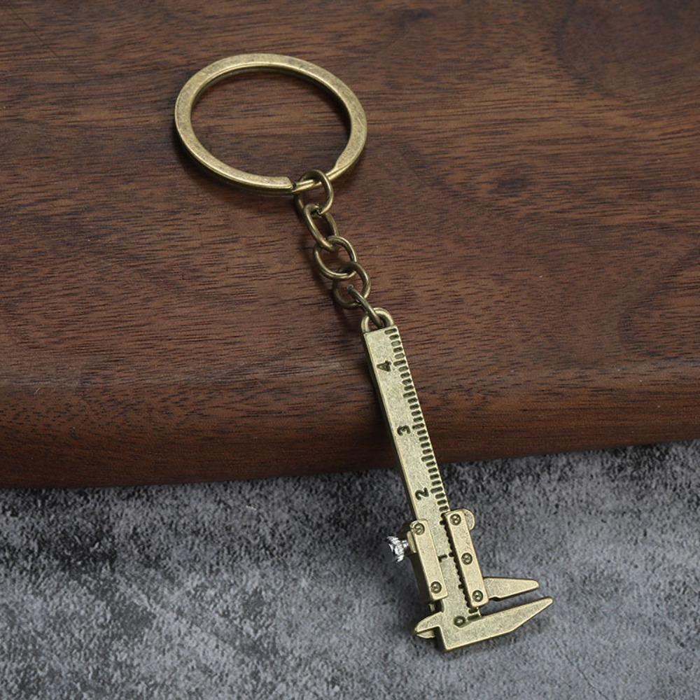 

Portable Mini Vernier Caliper Keychain Alloy Small Measuring Gauge Ruler Key Ring Tool for Daily Measurement DIY Fashionable