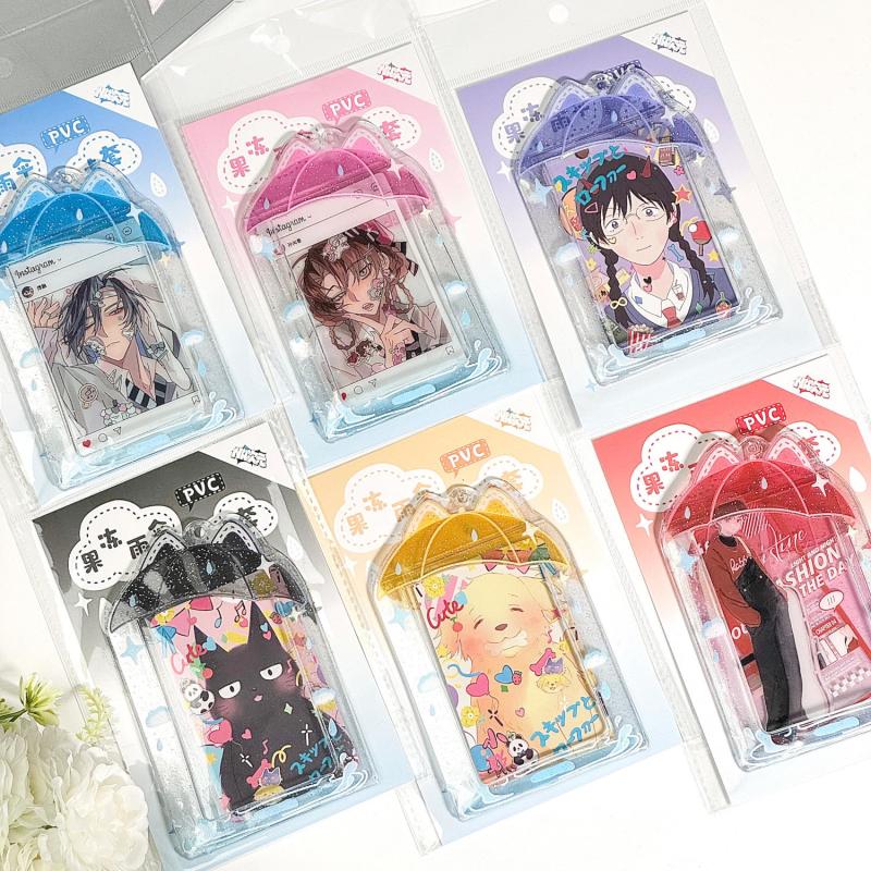1 Piece Ins Korean Idols Photo Frame Umbrella Acrylic Photocard Holder 3 Inch Cute Sweet Card Display Desktop Decor Card Sleeve