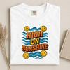 High On Sunshine Retro Smiley Face Shirt and Kids Tshirt, Groovy Summer Graphic Tee
