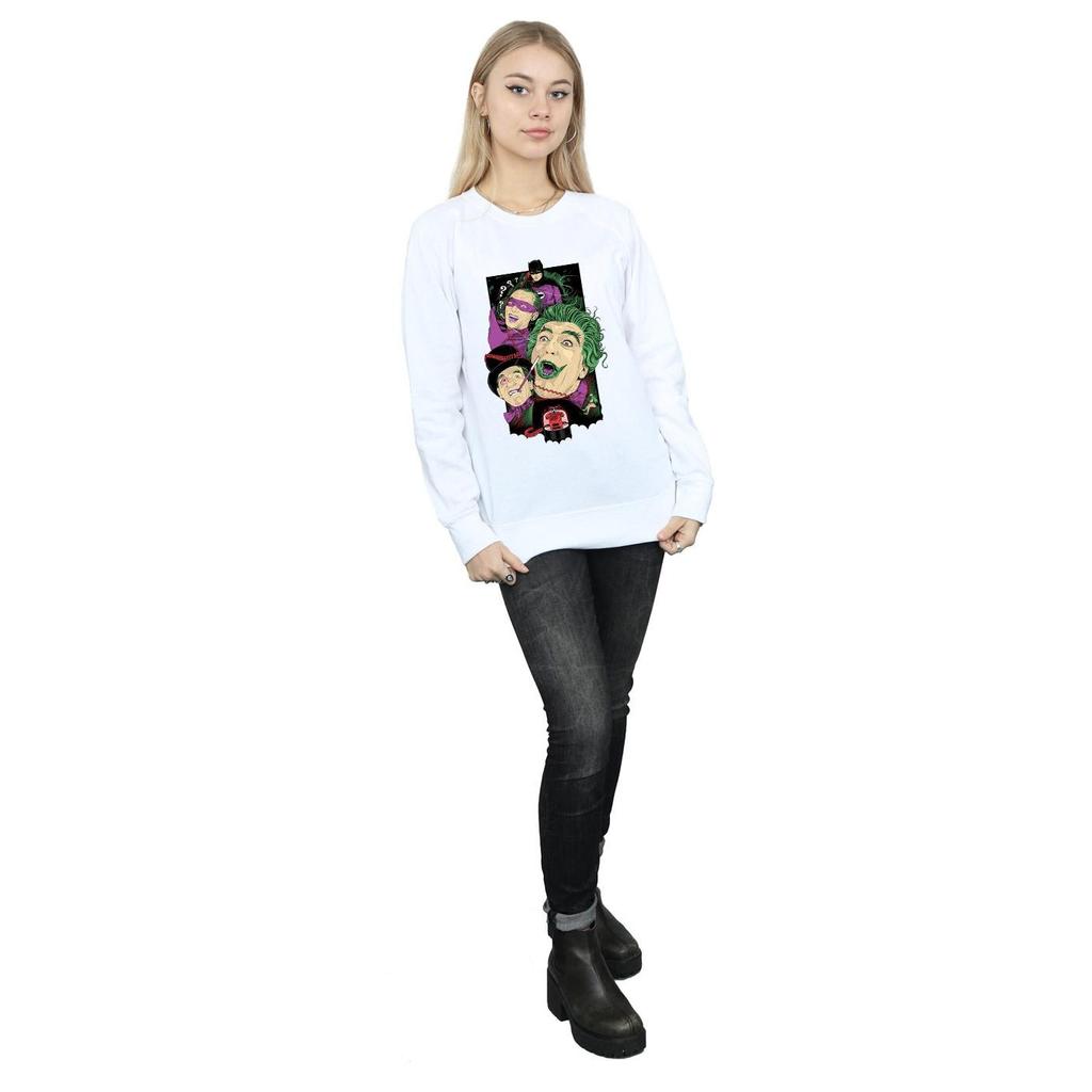 DC Comics Womens/Ladies Batman TV Series Rogues Gallery Sweatshirt