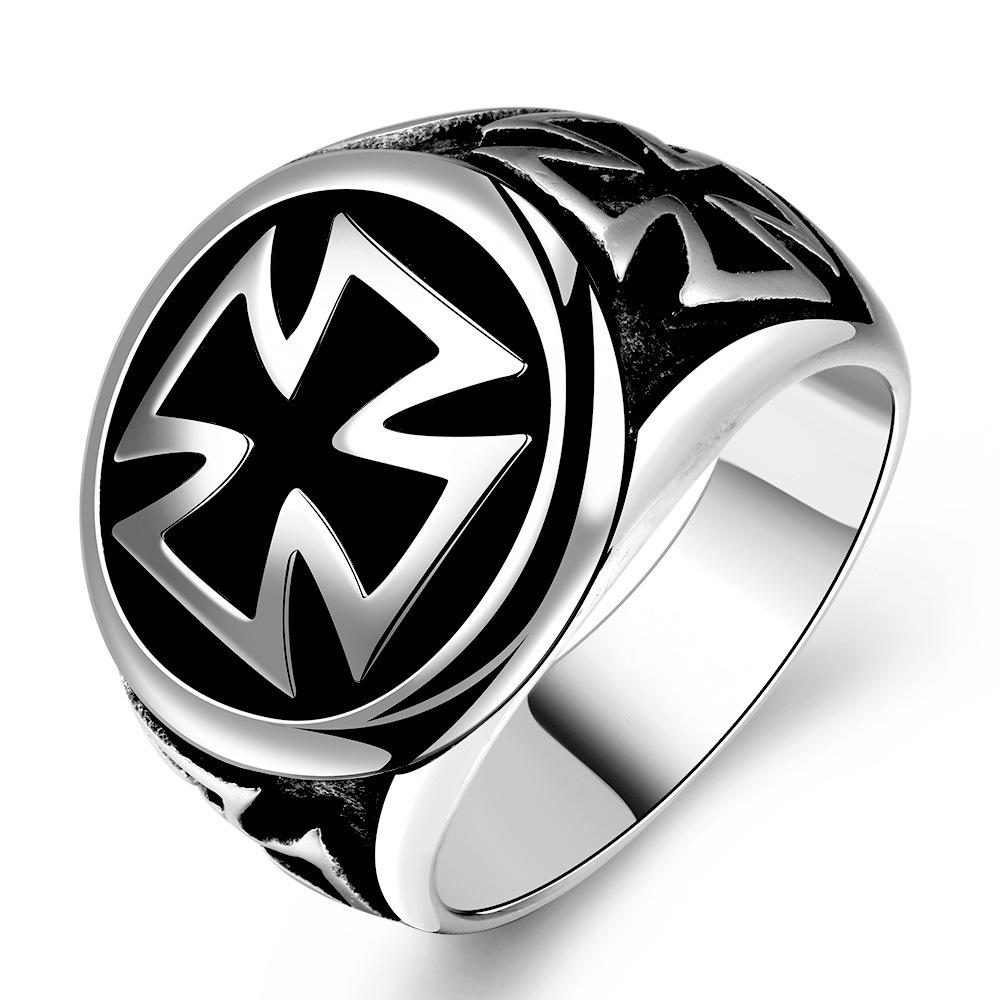 European and American Retro Cross Ring Punk Style Ring