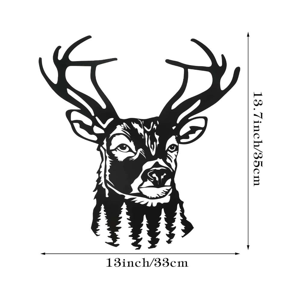 

Metal Wall Art Deer Head Home Decor 1 Piece