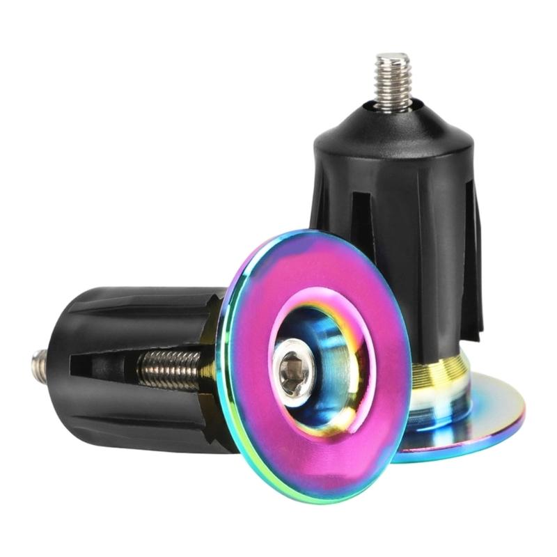 Universally Fit Aluminum Bike Handlebar End Cap Easy To Install Handlebar End Plugs For Various Riding Conditions