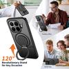 Coque de téléphone avec support magnétique en métal rotatif à 360° pour Xiaomi 17T Pro 5G, cadre en TPU, armure en plastique dur, housse de protection antichoc