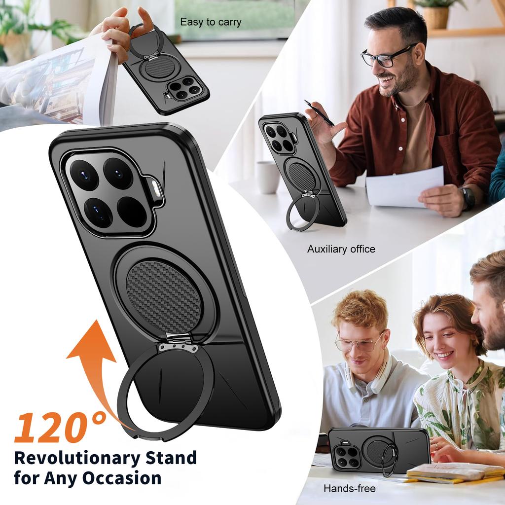 Coque de téléphone avec support magnétique en métal rotatif à 360° pour Xiaomi 17T Pro 5G, cadre en TPU, armure en plastique dur, housse de protection antichoc