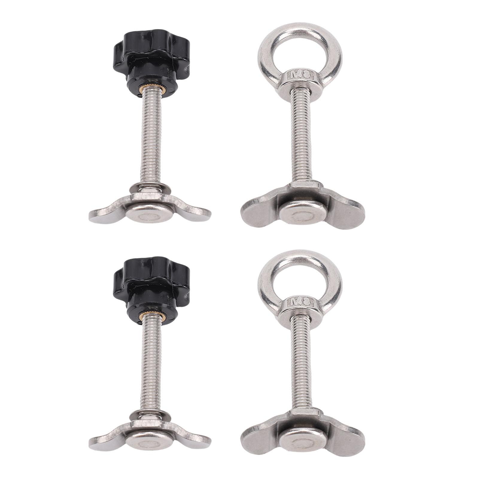 

Комплект фитингов с резьбовой гайкой и двойным проушиной для L-образного трека M8x60 мм Прочная нержавеющая сталь для кузова грузовика, прицепа, контроля груза