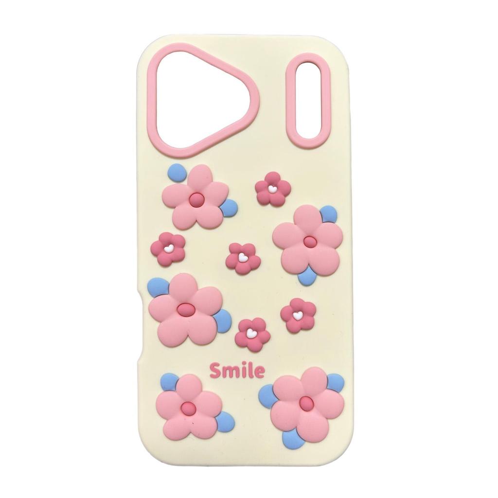 Pro iPhone 17 / 17 Pro / 17 Pro Max Roztomilý kreslený 3D měkký silikonový kryt na telefon