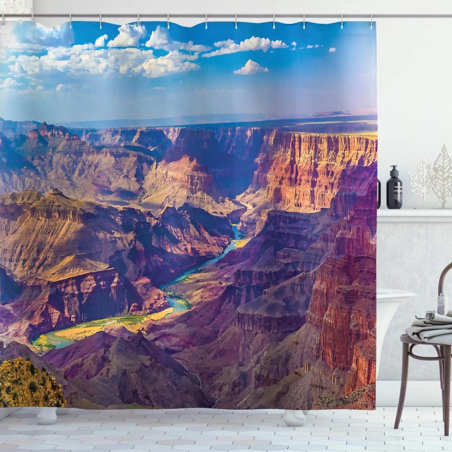 

Unique Canyon Shower Curtain Monuments Valley National Park Landscape Shower Curtain Waterproof Fabric Bathtub Screen With Hooks W60H190(CM)-1 Pcs