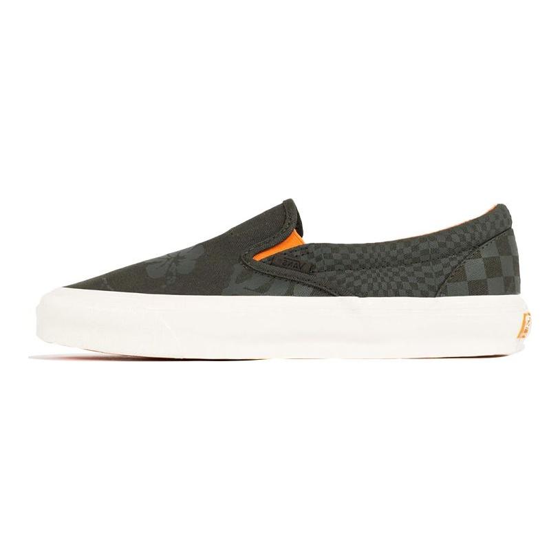 Porter-Yoshida & Co. x Vans OG Classic Slip-On LX Forest Night Floral Checkerboard Baskets Unisexe Vert Noir-Encre VN0A45JKWW6
