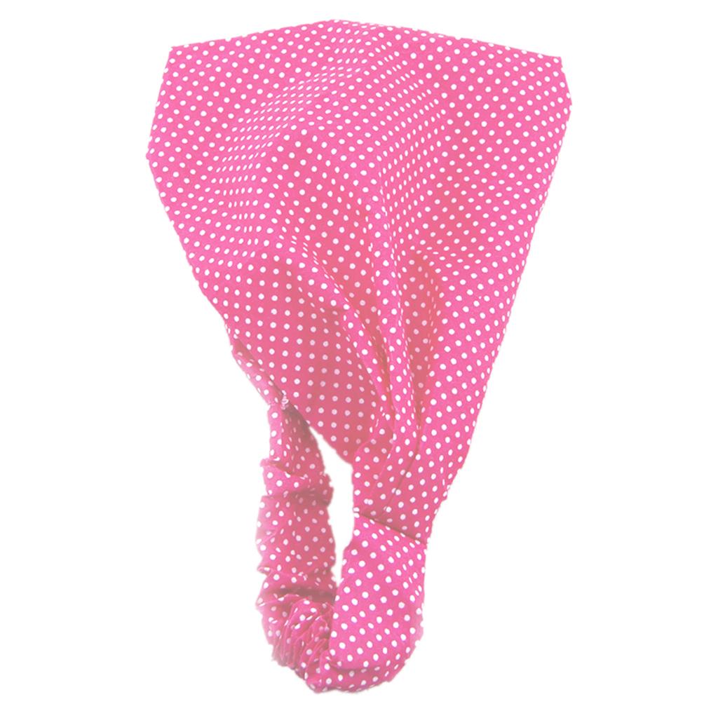 Baby flickor med blommiga prickiga huvuddukar i bomull Elastiskt pannband Bandana Hatt