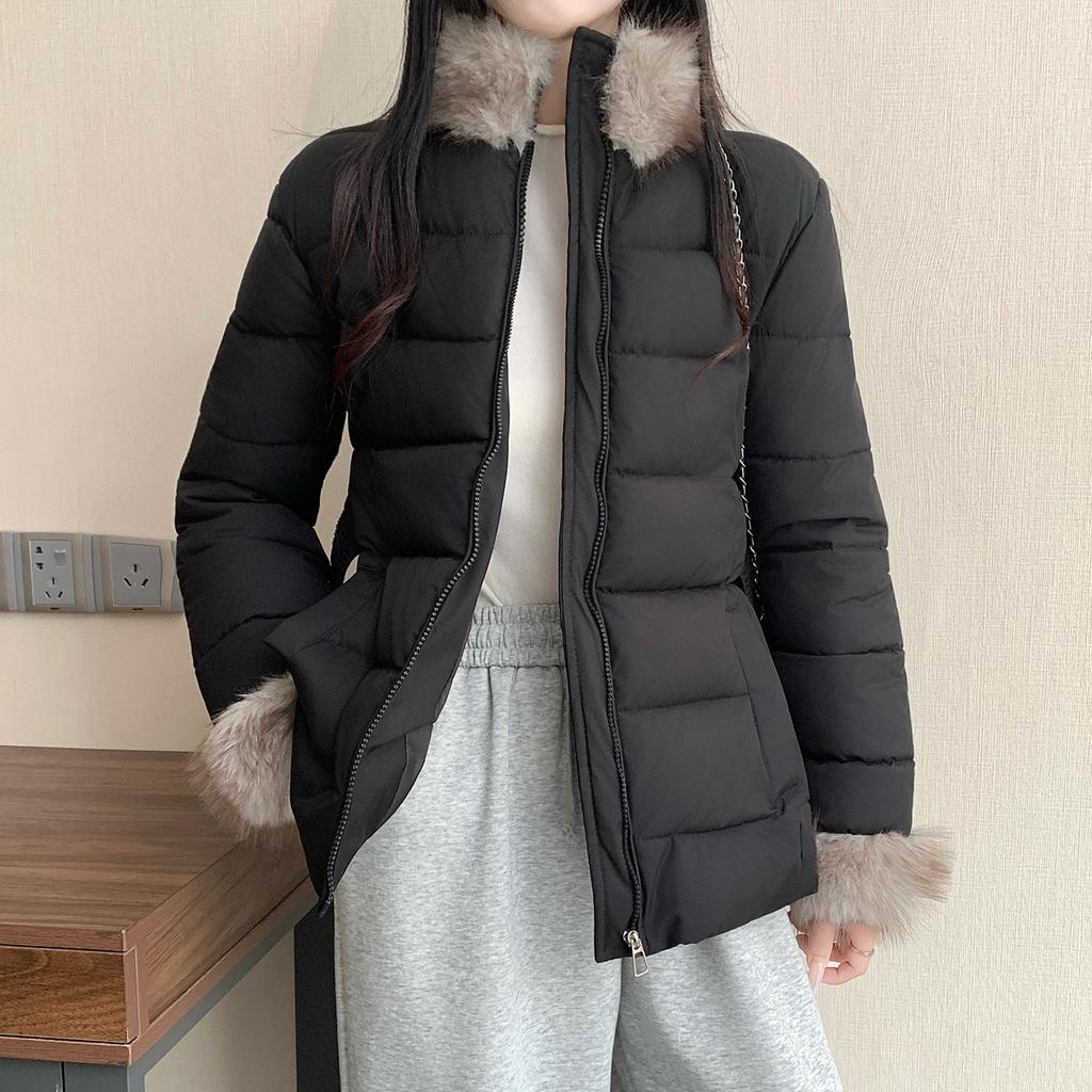 Winter new thermal stand-up collar sweater collar cotton-padded clothes fashion versatile foreign style cotton-padded clothes cotton-padded jacket