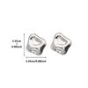 Stainless Steel Stud Earrings for Women - Silver Color Irregular Design Hypoallergenic Simple Style Gift for Sensitive Ears