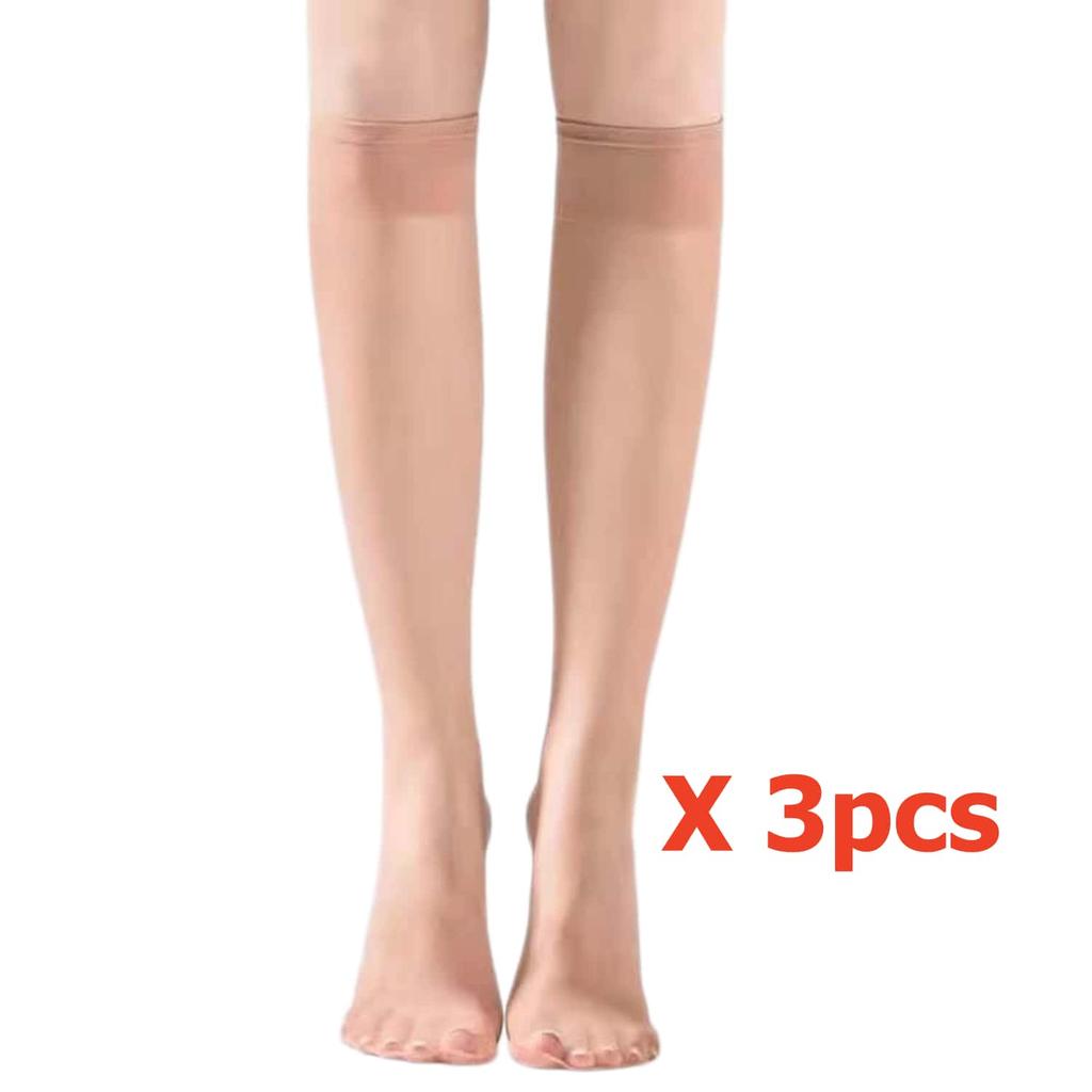 S Women'S Mid-Calf Glass Silk Stockings Transparent Sexy Sheer Summer Fashion