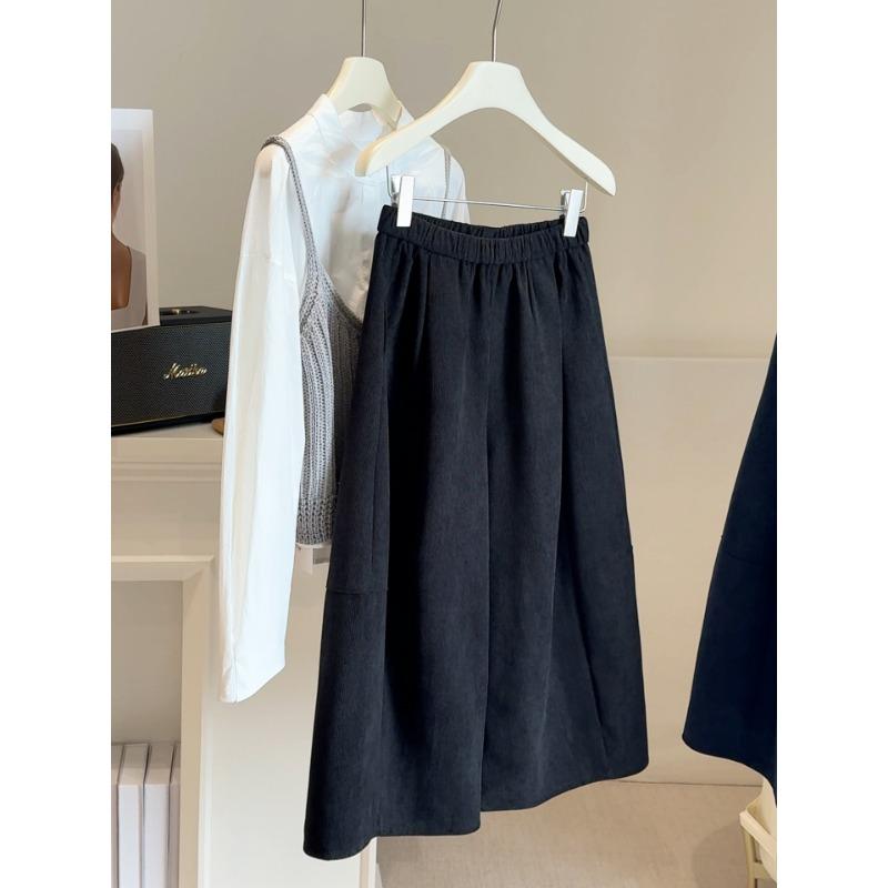Cord acht-Punkt lässige Hose Kinder klein Herbst und Winter hohe Taille faul locker gerade weiter Bein Säbelhose
