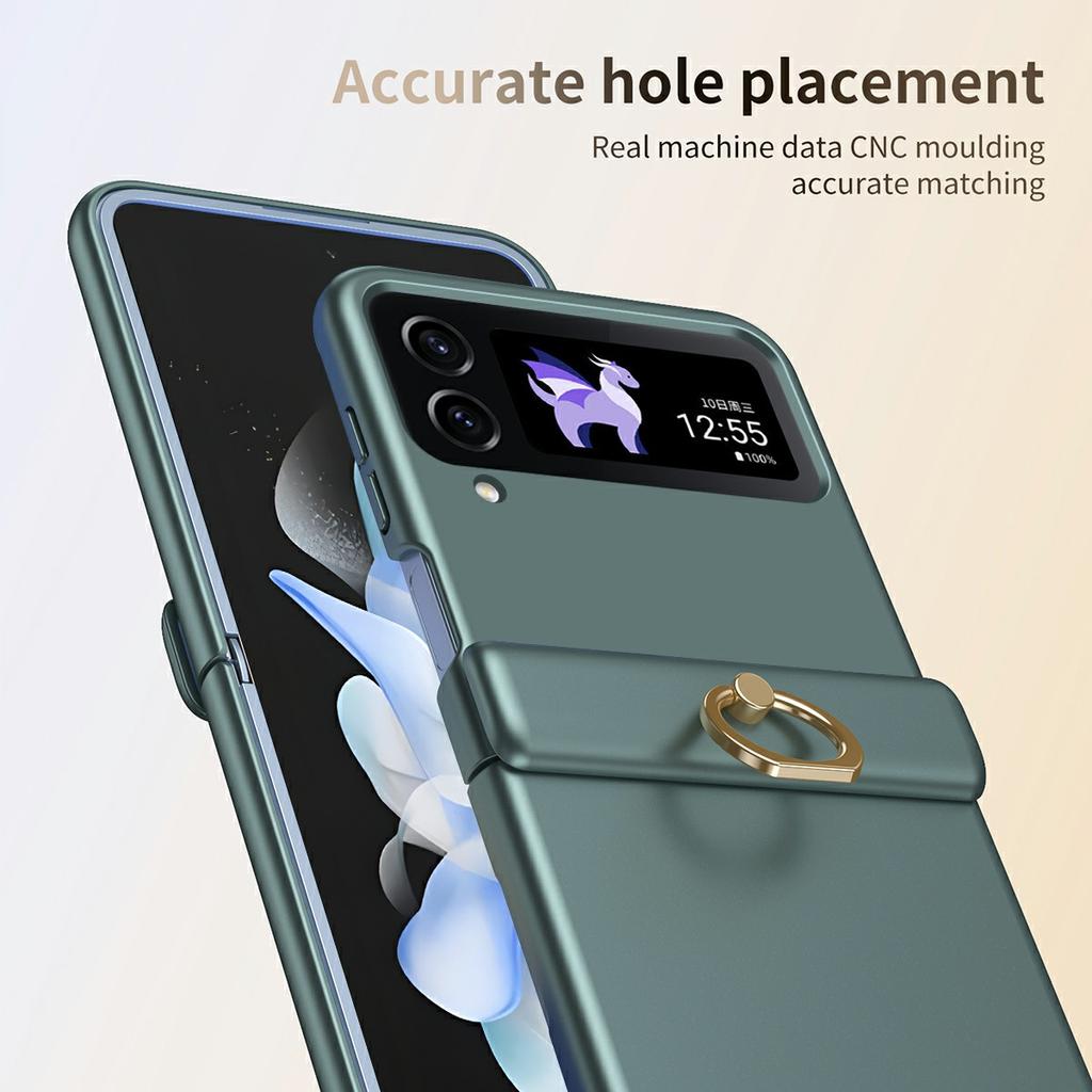 For Samsung Galaxy Z Flip3 5G Case Ring Holder Kickstand PC Phone Cover
