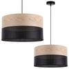 Single Hanging Lamp Classic Oak Veneer Lampshade 40Cm