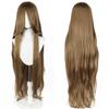 Parrucca Cosplay Lunga Dritta 100CM Multicolore Rosa Biondo Nero Parrucca Costume Anime Parrucca Cos Sintetica Universale Parrucca per Uso Quotidiano Feste