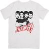 Camiseta de Algodón de Calidad Sham 69 Music Fit para Hombre y Mujer Blanca.
