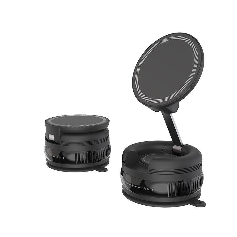 Rotating Magnetic Phone Holder: Multi-Functional, Foldable Car Navigation Stand with Suction Cup